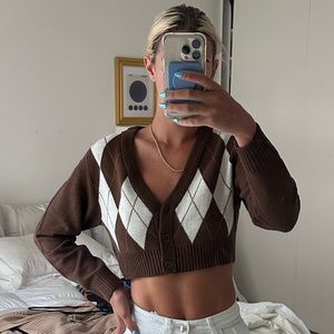 Brand new cropped cardigan sweater